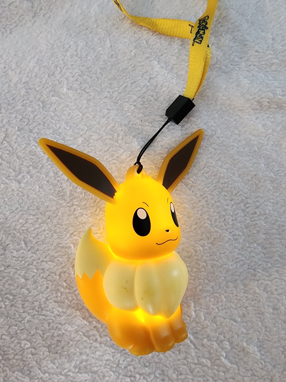 Pokemon Yellow Eevee Light-Up Lanyard Keychain